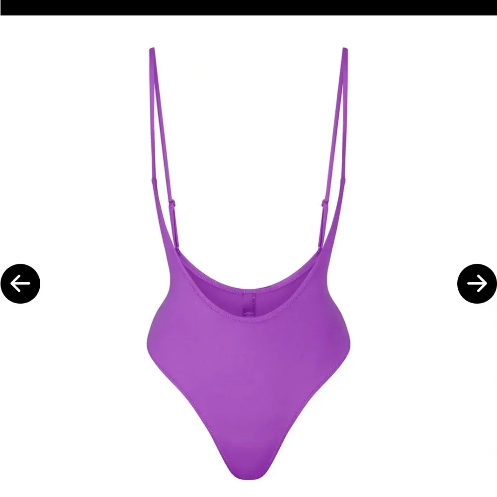NWT Skims Recycled Swim Cut Out Open Bust One Piece Violet Size 3XL WOMENS 3611